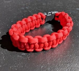 Custom Red Braded Bracelet